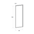 Door front, Narrow Frame model, honey oak, 40x120 cm