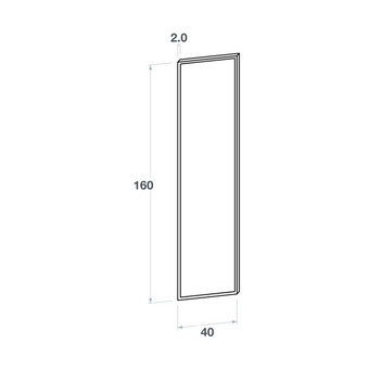 Door front, Narrow Frame model, honey oak, 40x160 cm