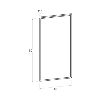 Door front, Narrow Frame model, 40x80 cm