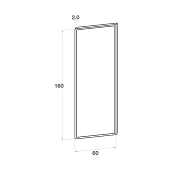 Door front, Narrow Frame model, 60x160 cm