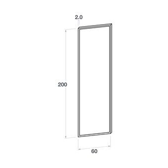 Door front, Narrow Frame model, 60x200 cm