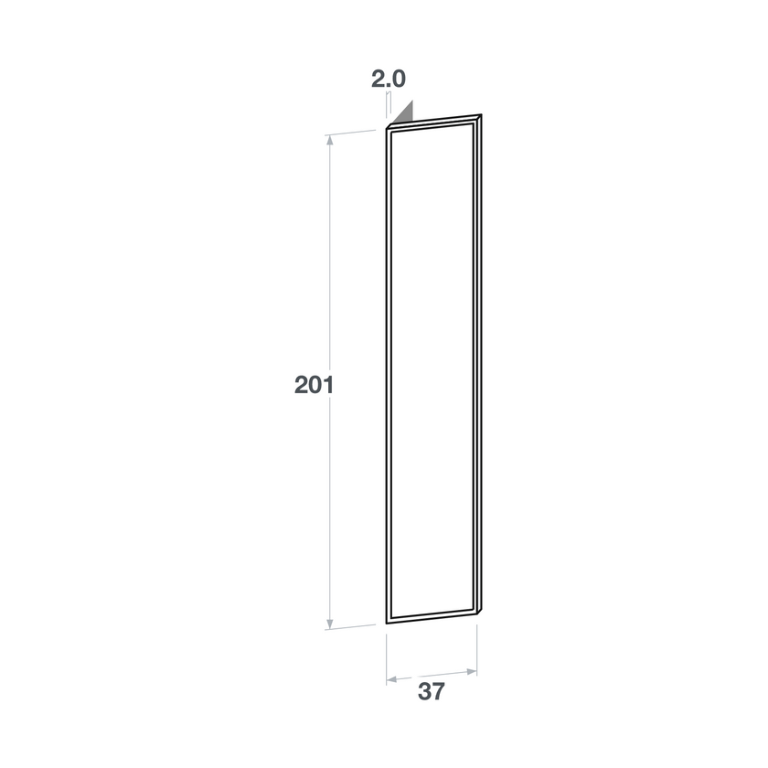 Right door front, Narrow Frame model, 37x201 cm