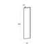 Right door front, Narrow Frame model, 50x236 cm