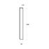 Left door front, Narrow Frame model, walnut, 25x236 cm