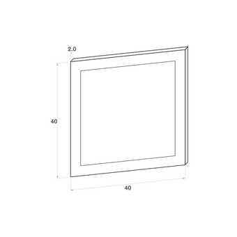Drawer front, Wide Frame model, oak, 40x40 cm
