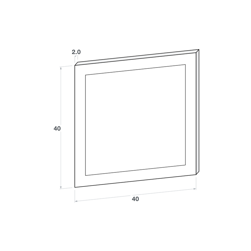 Drawer front, Wide Frame model, oak, 40x40 cm