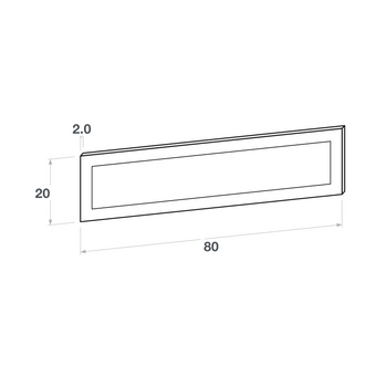 Drawer front, Wide Frame model, oak, 80x20 cm
