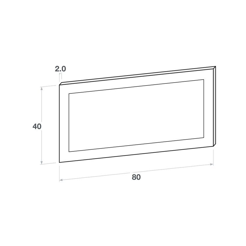 Drawer front, Wide Frame model, oak, 80x40 cm
