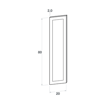 Door front, Wide Frame model, 20x80 cm