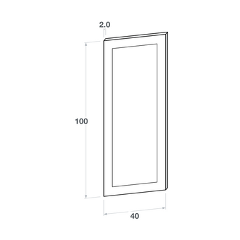 Door front, Wide Frame model, oak, 40x100 cm