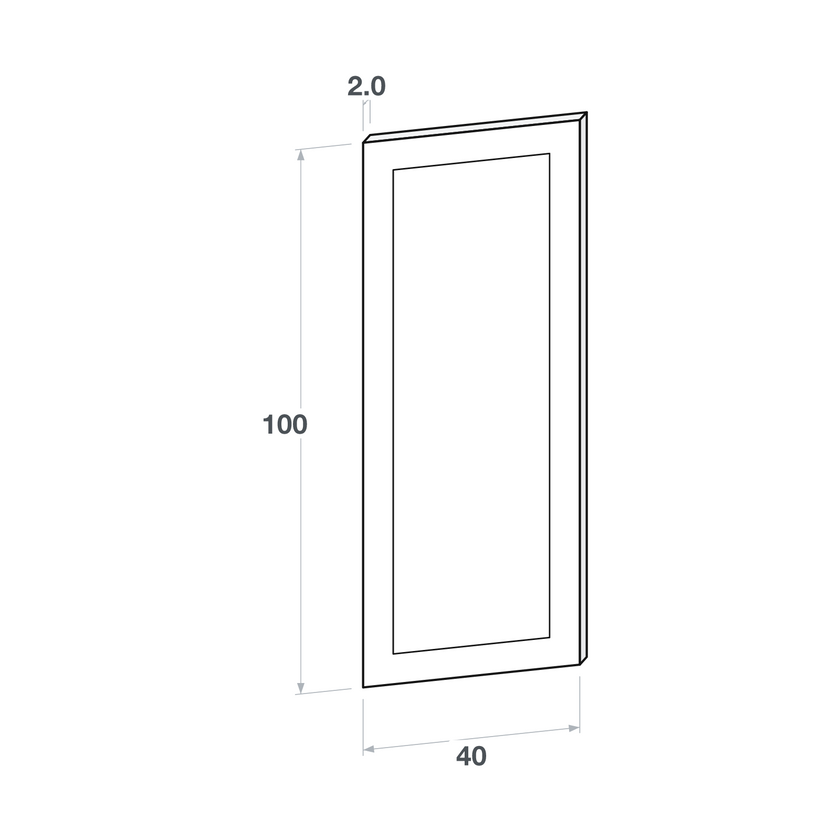 Door front, Wide Frame model, oak, 40x100 cm