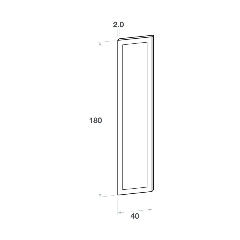 Door front, Wide Frame model, 40x180 cm