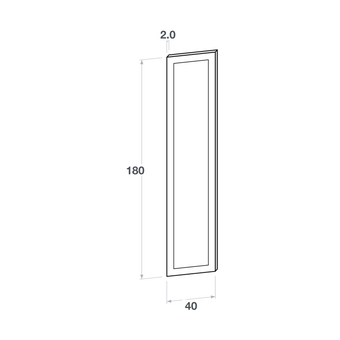 Door front, Wide Frame model, oak, 40x180 cm