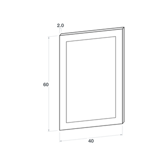 Door front, Wide Frame model, oak, 40x60 cm