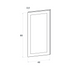 Door front, Wide Frame model, oak, 40x80 cm