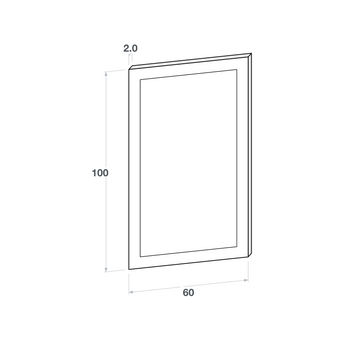 Door front, Wide Frame model, honey oak, 60x100 cm