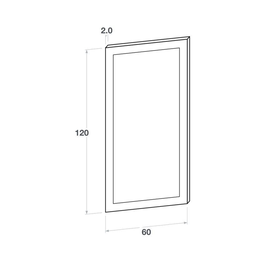 Door front, Wide Frame model, honey oak, 60x120 cm