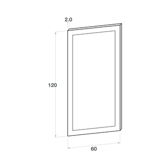 Door front, Wide Frame model, oak, 60x120 cm