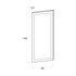 Door front, Wide Frame model, honey oak, 60x140 cm