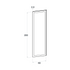 Door front, Wide Frame model, honey oak, 60x200 cm