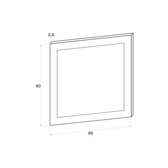 Door front, Wide Frame model, honey oak, 60x60 cm