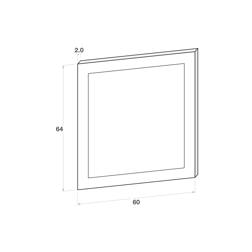 Door front, Wide Frame model, honey oak, 60x64 cm