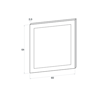 Door front, Wide Frame model, oak, 60x64 cm