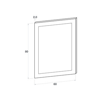 Door front, Wide Frame model, oak, 60x80 cm