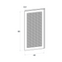 Door front, Rattan Frame model, 40x80 cm