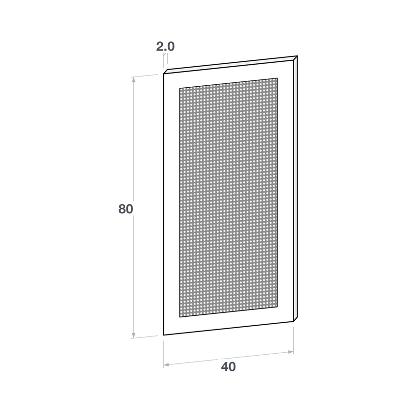 Door front, Rattan Frame model, 40x80 cm