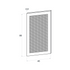 Dishwasher door front, Rattan Frame model, honey oak, 45x80 cm