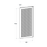 Door front, Rattan Frame model, honey oak, 60x140 cm