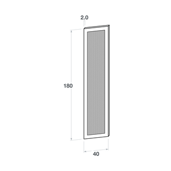 Door front, Fabric Frame model, honey oak, 40x180 cm