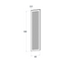 Door front, Fabric Frame model, honey oak, 40x180 cm