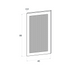Dishwasher door front, Fabric Frame model, honey oak, 45x80 cm