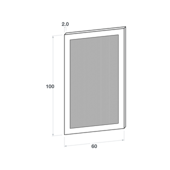 Door front, Fabric Frame model, honey oak, 60x100 cm