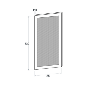 Door front, Fabric Frame model, honey oak, 60x120 cm