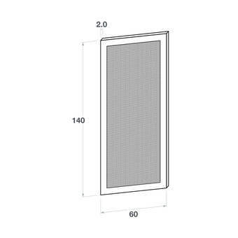 Door front, Fabric Frame model, honey oak, 60x140 cm