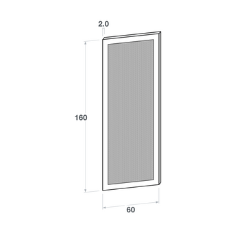 Door front, Fabric Frame model, honey oak, 60x160 cm