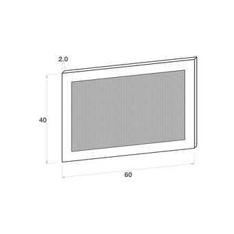 Door front, Fabric Frame model, honey oak, 60x40 cm