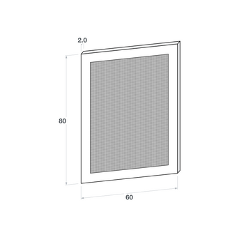Door front, Fabric Frame model, honey oak, 60x80 cm