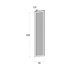 Right door front, Fabric Frame model, honey oak, 50x236 cm