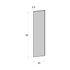 Door front, Fluted model, 20x80 cm