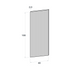 Door front, Fluted model, 40x100 cm