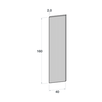 Door front, Fluted model, 40x160 cm