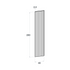 Door front, Fluted model, 40x200 cm