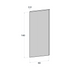 Door front, Fluted model, 60x140 cm