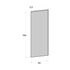 Door front, Fluted model, 60x160 cm