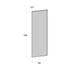 Door front, Fluted model, 60x180 cm