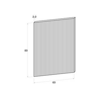 Door front, Fluted model, 60x80 cm